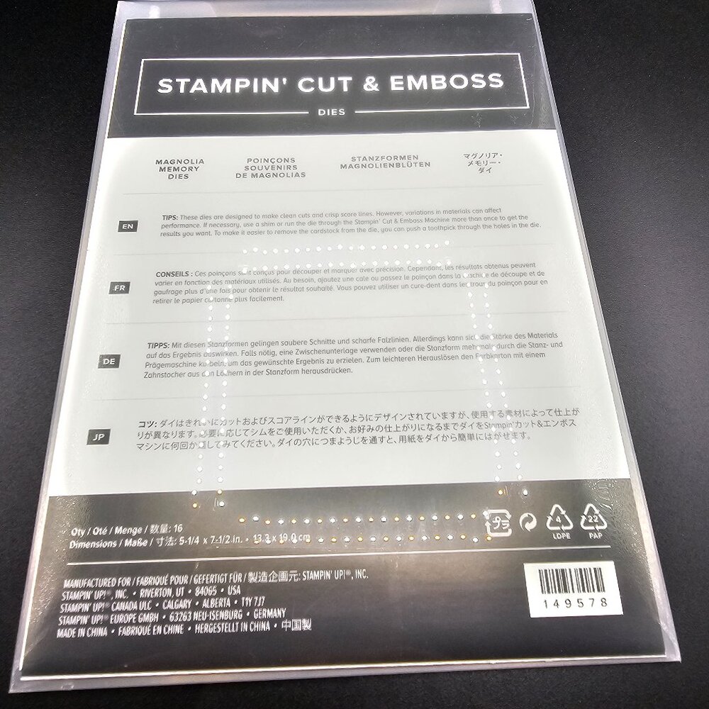 Stampin' Cut and Emboss - Magnolia Memory Dies
